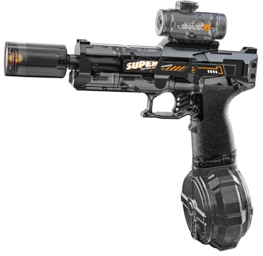 Electric Water Gun for Kids Adults,2026 New Electric Water Pistol with Automatic Water Absorption, Range 7-9M, Automatic Water Gun Pistol Toys for Pool Party Beach Outdoor (A-black)
