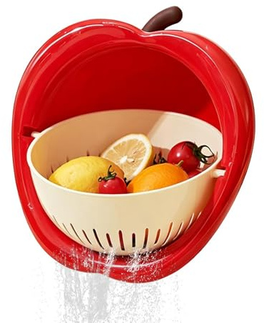 per Pulire Frutta,Passino per Mescolare Multifunzionale Spesso - Cestello per il Lavaggio di Frutta e Verdura,per Bacche Insalate Pasta Cucina Lattuga Alimenti