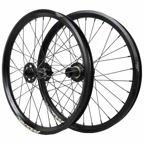 Juego De Ruedas De Bicicleta Plegable 20 Rueda Delantera De Eje Pasante 100/110×15mm, Rueda Trasera De 142/148×12mm Llantas De Bici De Aluminio, HG 7-12 Velocidades