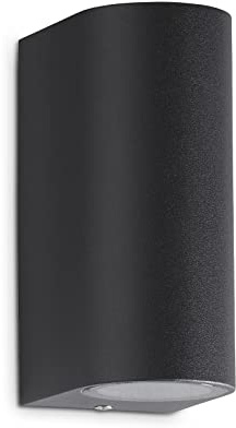 TELEFUNKEN - LED Außenleuchte, Wandlampe inkl. 2 x GU10, je 5 Watt, 400 Lumen, IP44, anthrazit, 151x67x92mm (LxBxH)