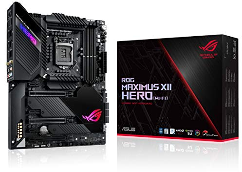 ASUS ROG Maximus XII Hero (Wi-Fi) Intel Z490 LGA 1200 ATX Gaming Motherboard (16 Power Stages, DDR4 4700+ MHz, Wi-Fi 6, 5 Gbps LAN, Intel LAN, Triple M.2, OptiMem III, USB 3.2 Gen 2, Aura Sync RGB)