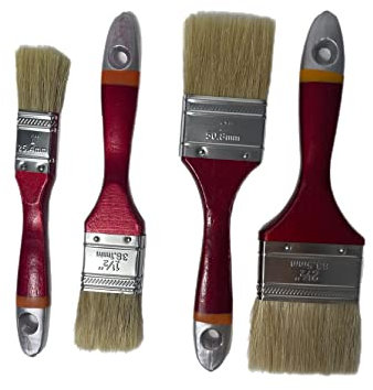 Set di 12 pennelli per vernice, 25/38/50/63 mm, per 3 pennelli da pittore, pennello piatto