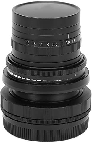 Goshyda Obiettivo Manuale Tilt, 50 Mm F1.6 Grande Apertura Messa a Fuoco Manuale Obiettivo Full Frame Manuale Tilt per Fotocamera Mirrorless Serie A9 A7