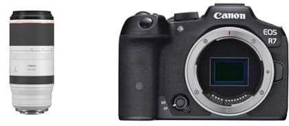 Canon Objectif RF 100-500mm F4.5-7.1L is USM Noir & EOS R7 Appareil Photo Hybride Noir