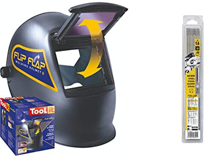 Gys - Masque de Soudure Flip-Flap - Teinte 11 - Traditionnel & ELECTRODES Rutiles Acier Ø 1, 6 E6013 - Etui de 50 - CONSOMMABLE Soudure Arc/MMA - Toutes Positions