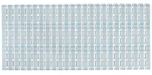 WELTRXE Bath Mats Anti Mould Non Slip Bathtub Mat for Inside Shower, 90 x 40 cm Long Shower Mat with Suction Cups, Quick Drainage, Textured Surface, Cut to Size, Safe for Bathroom Bath Tub Floor, Blue