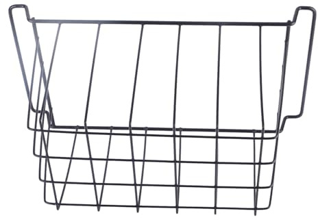 Bewinner Draht-Aufbewahrungs-Gefrierkörbe, Speisekammer-Aufbewahrung, Stapelkörbe, Große Drahtkörbe, Organizer, Haushalts-Metallkörbe, Organizer mit Griffen für Küche, (L 39 cm x B 20 cm
