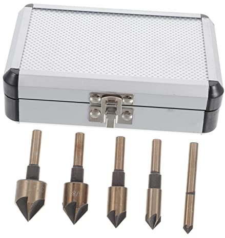 Angoily 5-teiliges Senker-bohrer-set Fräser-bit Für Holz Metall Stanzwerkzeug-sets Für Holz Fase Senker