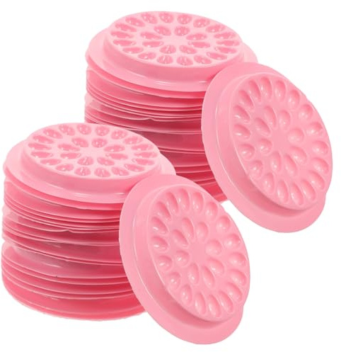 FOYTOKI 100st Ögonfranslimshållare Plastpallar För Ögonfransförlängning Lämpliga För Skönhetssalonger Och Hemanvändning Och Bärbara Design Med Flera Spår