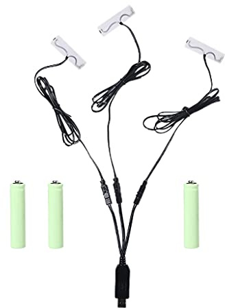 3-in-1 AA-Batterie-Eliminator, USB-Netzteil, ersetzt 1-4 Stück 1,5 V AA-Batterien für Uhr, Kamera, Gameboy, Taschenlampe, Radio