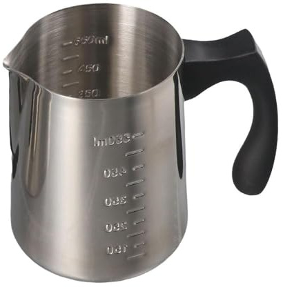 Benytro Stainless Steel Milk Frothing Jug Coffee Pitcher Frother Milk Foaming Espresso Cup Latte Art Coffeware 600/1000ML(600ml)