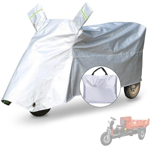 Housse de tricycle, idéale pour les tricycles électriques robustes, les motos ou le stockage extérieur Sanbengzi, bâche de vélo imperméable pour protéger le vélo à 3 roues de la pluie, de la poussiè