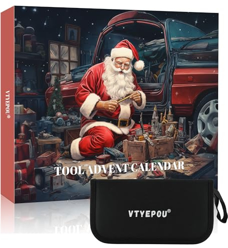 VTYEPOU Adventskalender Werkzeug Weihnachtskalender für Männer - Schraubendreher Satz Adventskalender für Erwachsene - 2024 Weihnachten Geschenke Überraschung