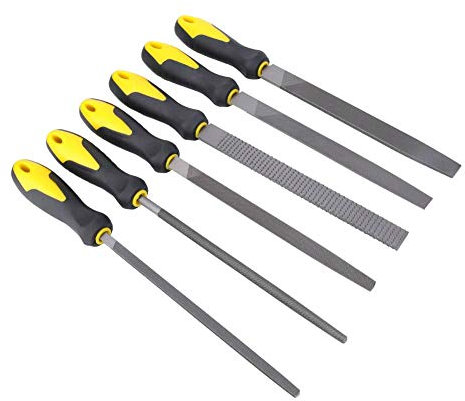 Lima Cuadrada, Escofina para Lima de Madera, Herramienta Manual de Acero con Alto Contenido de Carbono de 6 Piezas para Carpintería, Pulido de Metales, Bordes de Cuero,