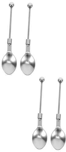 ULTECHNOVO 4pièces Cuillères à Thé Acier Avec Personnalisables Ustensiles De Cuisine Et Pour Desserts Et Boissons