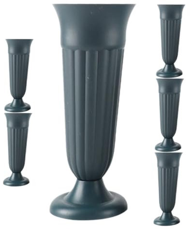 KONTONTY 6stücke Grabvase Friedhof Blumenhalter Kunststoff Blumentopf Für Gedenkblumenarrangement Outdoor Blumentöpfe Für Gräber