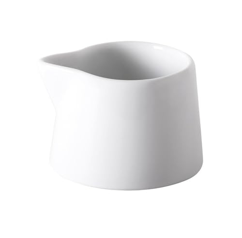 Saucière Pichet à crème en céramique blanche for saucière, petit pichet à sauce, pichet à sirop de service en porcelaine, pichet distributeur de crème à café au lait for vinaigrette au thé Pot à Sauce