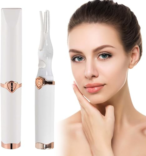 Recourbe-cils Chauffant, Recourbe-Cils Électrique USB Rechargeable avec 3 Niveaux de Température, Chauffage Rapide en 30 Secondes, Brosse en Silicone pour Cils Naturels et Falsifiés (Blanc)