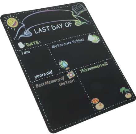 Veemoon Schultafel Holz Doppelseitig Schultags Schild Farbig Bedruckt Dekoration Für Klassenzimmer Kindergarten Geschenk