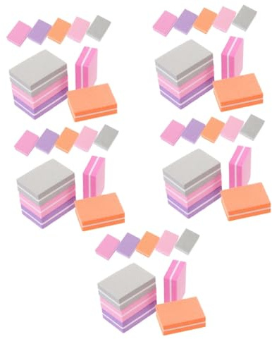 Beaupretty 5 Series Lima De Uñas Bloquear Lijado Buffer Cutícula Clavo Pulidor Uñas Gel Para Uñas Limas De Uñas Pulidora Uñas Limas De Manicura Bloque De Tampón De Uñas Esponja 100 Piezas*5