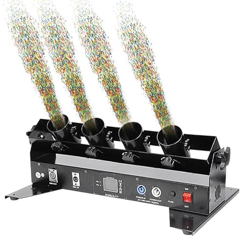 WEIMILOR Máquina de Confeti, Lanzador de Confeti eléctrico Profesional, cañón de Confeti Digital con Control Remoto, Lanzador de Confeti para DJ, Fiestas, Discotecas, Bodas, escenarios