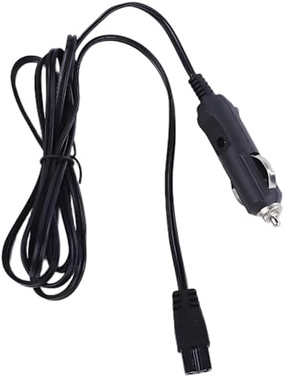 Cable Encendedor de Cigarrillos, Cable Nevera 12V/24V, Enchufe Nevera Portátil Coches, Cable de Refrigerador para Coche, 12V Enchufe Cables Alimentación Refrigerador de Coche, 2 Pines, 2m