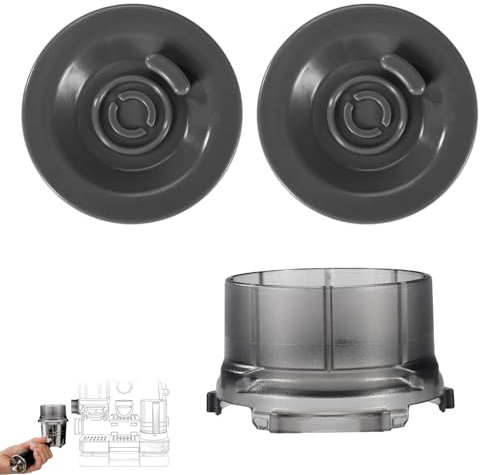 Portafilter Funnel with 2pcs Cleaning Disc for Ninja Luxe Cafe/Espresso Machine ES601, Plastic Anti-Splash Espresso Dosing Funnel Coffee Machine Parts Accessory (Grey)