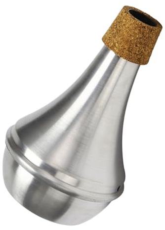 ULTECHNOVO Sordina para Trompeta de Aleación de Aluminio Tiras de Corcho Silenciosa para Práctica en Casa Ligera Accesorio para Trompeta y Corneta Compatible