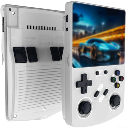 Console di gioco portatile, R40XX 128G, sistema di gioco retrò per LINUX per Arcade a due giocatori Blue-tooth Multiplayer Gaming, 4,2 pollici (bianco)