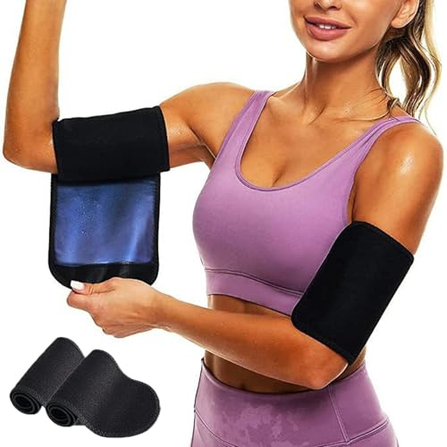 Jorzer Coupe-bras pour bras flasques 2 pièces enveloppes de 9x16 pouces pour flasques avec ruban de fixation manchon sauna en polyester anti-chaleur unisexe pour grosse orthèse orthopédique.