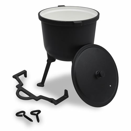 Emaillierter Gusseisentopf ungarischer Jagdtopf für das Lagerfeuer 8L 10L (8L)