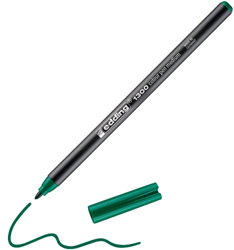 edding 1300 Fasermaler medium - grün - 1 Stift - Rundspitze 2 mm - Filzstift zum Zeichnen und Schreiben - Filzstift für Schule, Mandala, Bullet Journal
