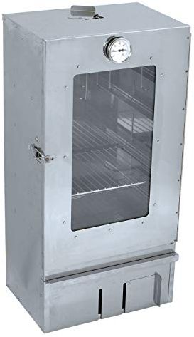 Forno per affumicatura zincato con pannello in vetro e set per affumicare