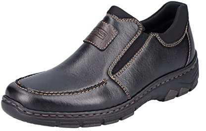 Rieker 19961, Mocassins Homme, Noir (Schwarz/Kakao/Schwarz/03), 41 EU