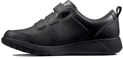 Clarks Scape Sky K Niños, Zapatillas, Niños, Negro Black Leather, 37 EU