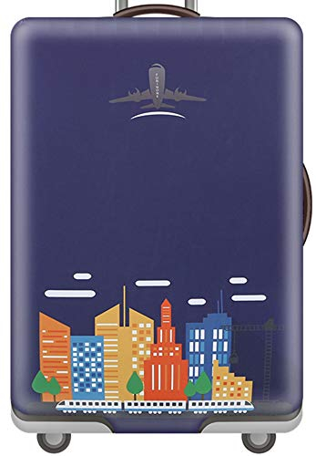 Hayisugal elastische Reise Kofferschutzhülle extra Dicke Kofferhülle Kofferüberzug Kofferschutz Kofferbezug Reisekofferabdeckung Luggage Cover Koffer Schutz, Dunkelblau, XL (29-32 Zoll)