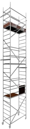 ALTEC Rollfix 2.0 800 | 8m Arbeitshöhe | 4 bremsb. Lenkrollen (Ø125mm) | Made in Germany | TÜV | Last 200kg/m² | DIN EN 1004-1 | Alu Rollgerüst Baugerüst Fahrgerüst Treppengerüst