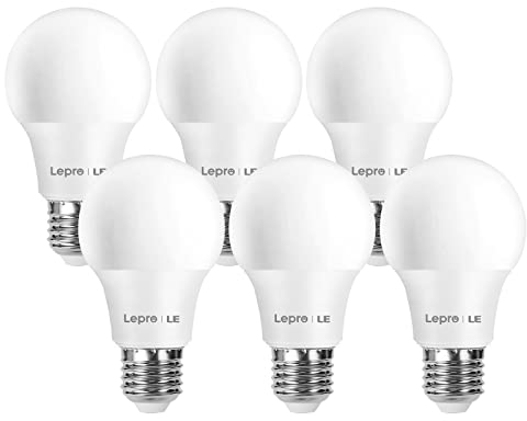 Lepro E27 LED Warmweiss Glühbirne, 8.5 Watt 806 Lumen LED Lampe E27, ersetzt 60W Halogenlampe, A60 Leuchtmittel, 2700 Kelvin Warmweiß, 180° Abstrahlwinkel Energiesparlampe, 6 Stück