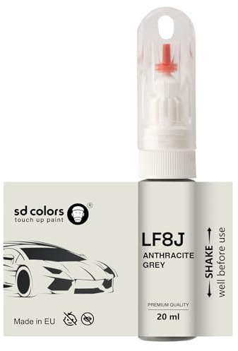 SD COLORS Lackstift LF8J, Anthrazitgrau, 20 ML, praktischer Pinsel zur Reparatur von Kratzern