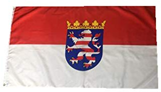 Stormflag Deutsche Hessen Flagge(90cmx150cm) Polyester Pongee 90g mit Ösen mit Doppelnadel genäht.