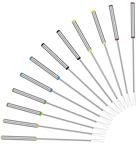 HAPPY FINDING Fourchette à fondue en acier inoxydable – Lot de 12 fourchettes à fondue avec poignée en bois, couverts à fondue en acier inoxydable