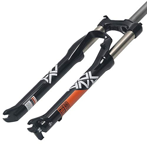 QHY MTB Fahrrad Federgabel 24 In Fahrradgabel Öl Frühling Gerade 28,6mm Verfahrweg 110mm Scheibenbremse HL QR 9mm 1780g (Color : Orange, Size : 24'')