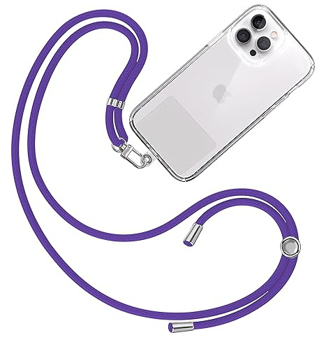 TBOC Nyckelband kedja rem hållare skydd [lila] mobiltelefon nackrem - axelrem kedja med nyckelband för mobiltelefon telefoner tillbehör universal snörning dam herr