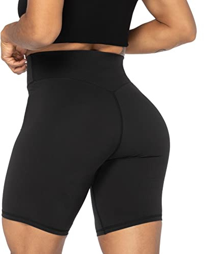 Sunzel Women's No Front Seam High Waisted Biker Shorts for Yoga Workout