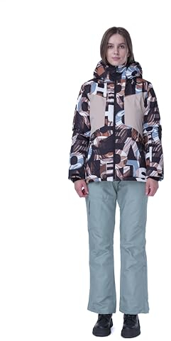 JP European Design Damen-Winter-Skijacke, B2421, Beige, XL