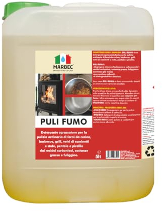 MARBEC PULI FUMO 5LT Detergente spray sgrassatore forte per pulizia ordinaria di forni, barbecue, stufe e pirofile