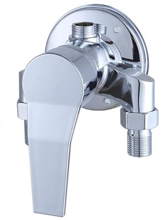 Rubinetto doccia a vista in ottone per montaggio a parete con interruttore valvola di controllo per acqua fredda e calda, rubinetto miscelatore doccia bagno