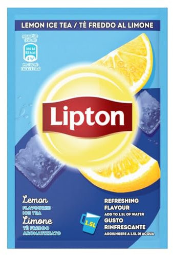 Lipton Tè Freddo al Limone, Polvere solubile 125g il necessario per preparare fino a 1,5 litri di tè freddo