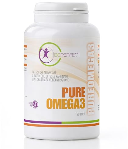 Omega 3 Olio di Pesce 90 Perle Softgel – 2000 mg per Dose con EPA e DHA ad Alta Concentrazione – Fish Oil Puro con Vitamina E – Supporto Cuore Cervello e Vista – Made in Italy