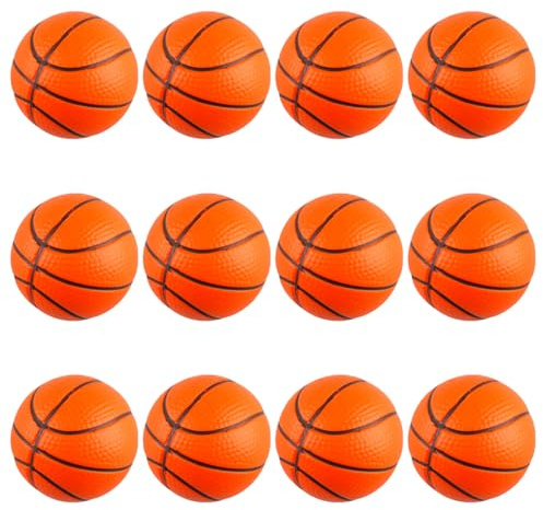 12 Mini Foam Sports Stress Balls for Party Bags and Desk Fidget